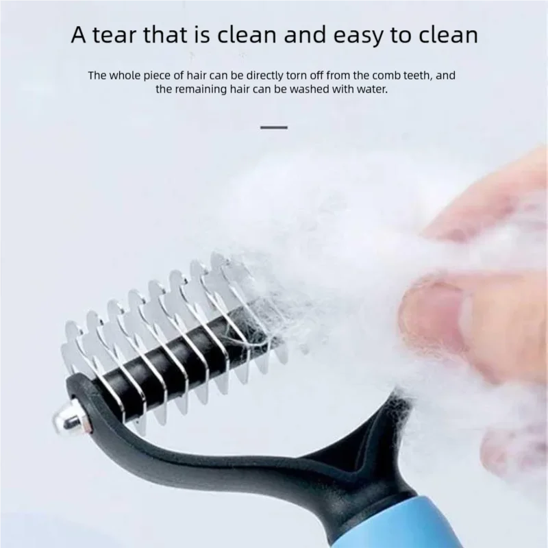 Removing collected fur from the dematting comb