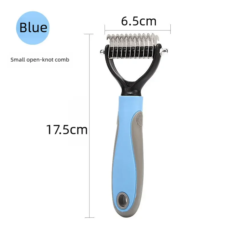 Blue dematting comb, Small: 6.5 cm head, 17.5 cm long