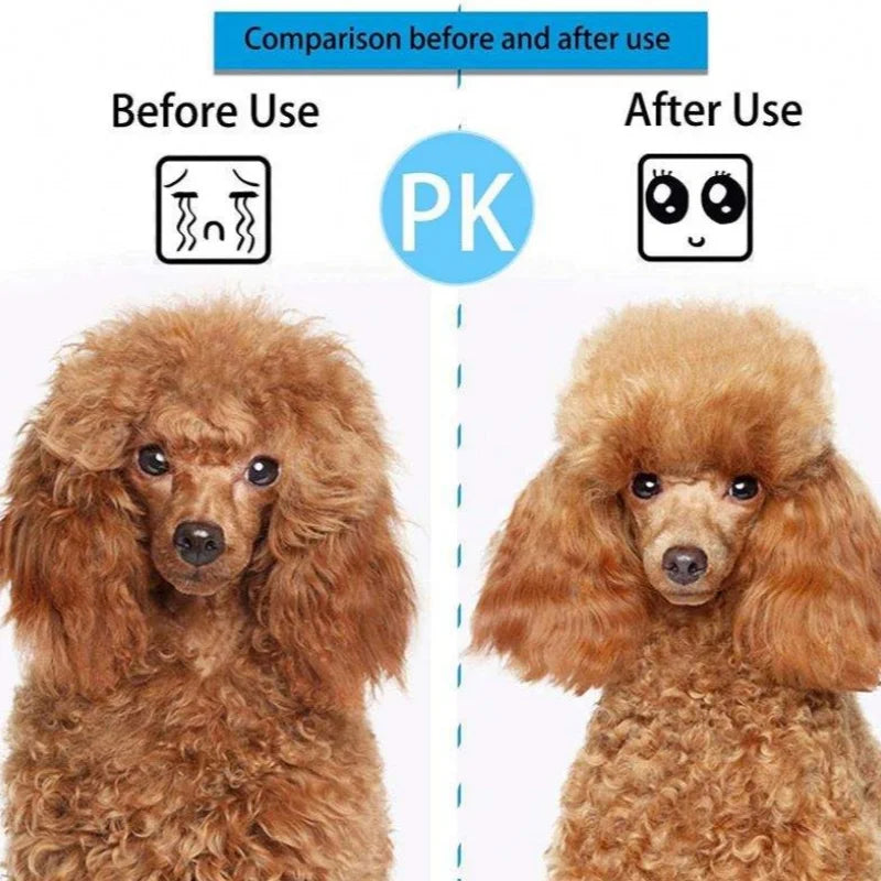 One-Button Self-Cleaning Slicker Brush for Dogs & Cats