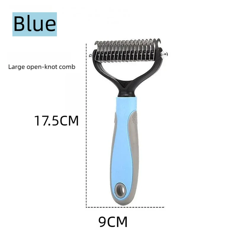 Blue dematting comb, Large: 9 cm head, 17.5 cm long